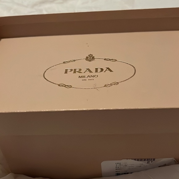 PRADA Black Pump Bow Patent Leather Open Toe Stiletto Heels 39 Europe size 8 US - Picture 14 of 15